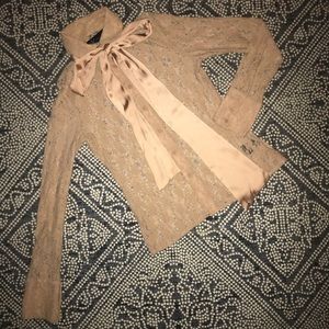 Nude/Rose Gold lace Kardashian Kollection top